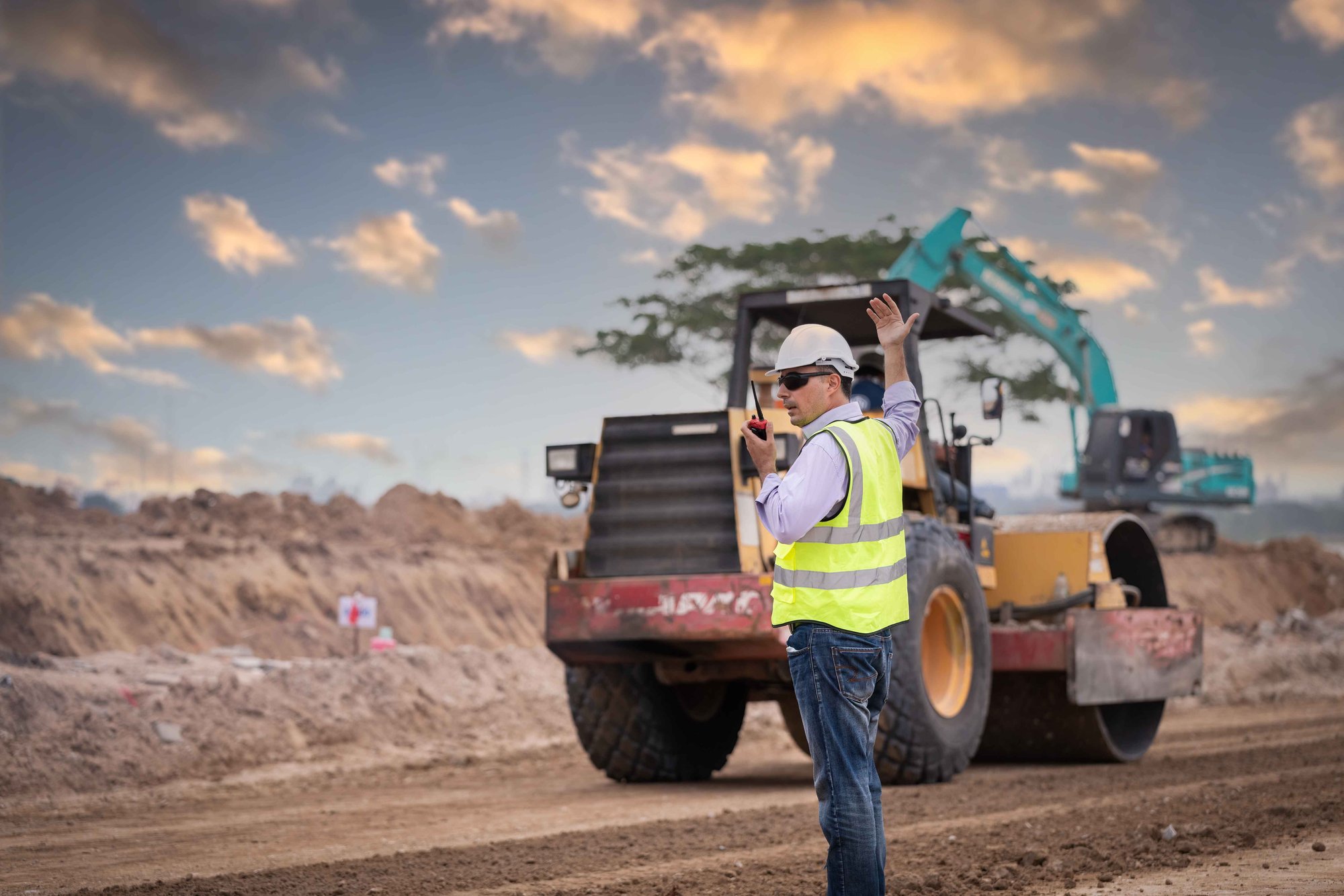 Construction engineer contractor on a government project
